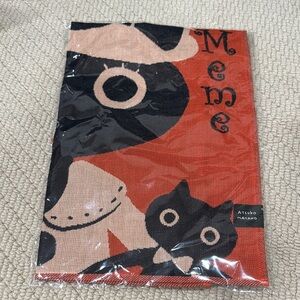 ❤️ 5/$25 Atsuko Matano Orange and Black Cat Towel Set